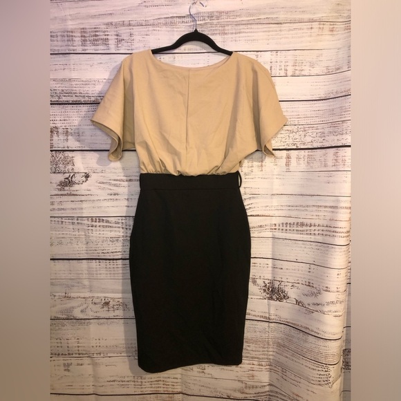 VENUS Beige and Black Midi Dress - Picture 11 of 15